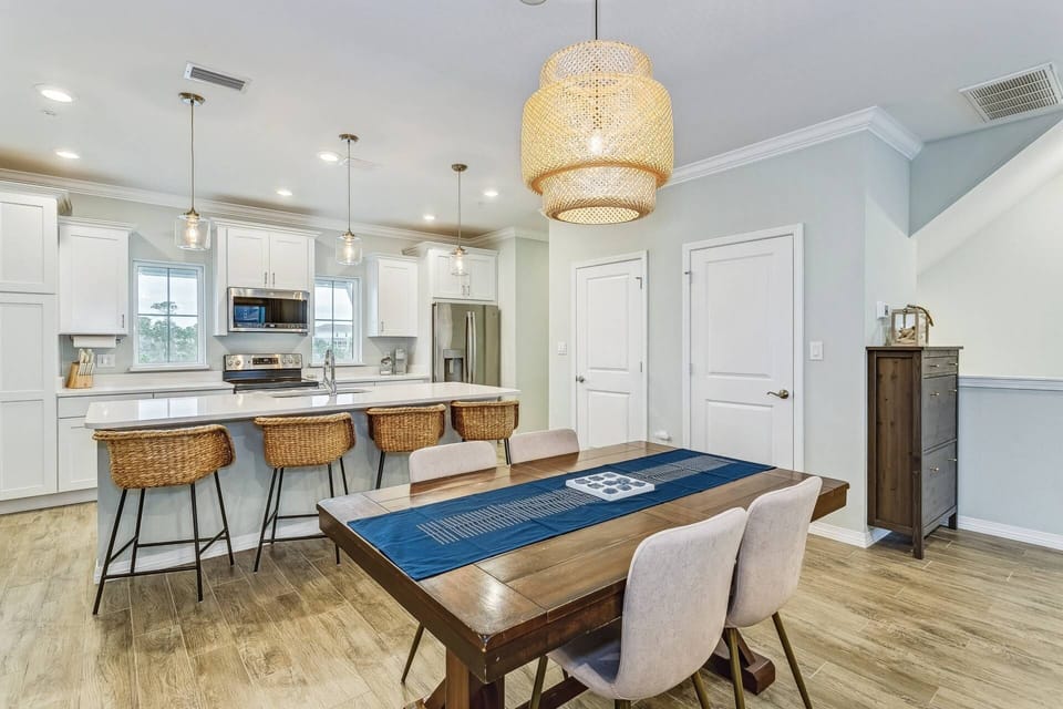 Dining table is the perfect spot for meals or game night!
