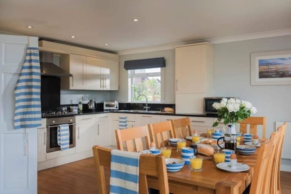 Large Kitchen well equipped for dinning for 8 guests