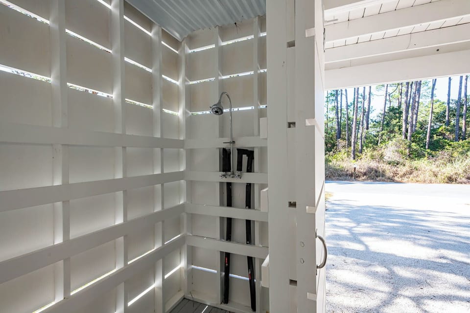 Outdoor Shower in Carport