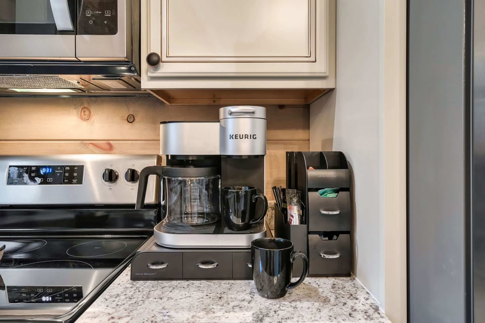 Keurig Duo with both drip coffee and K-Cups to keep your group energized