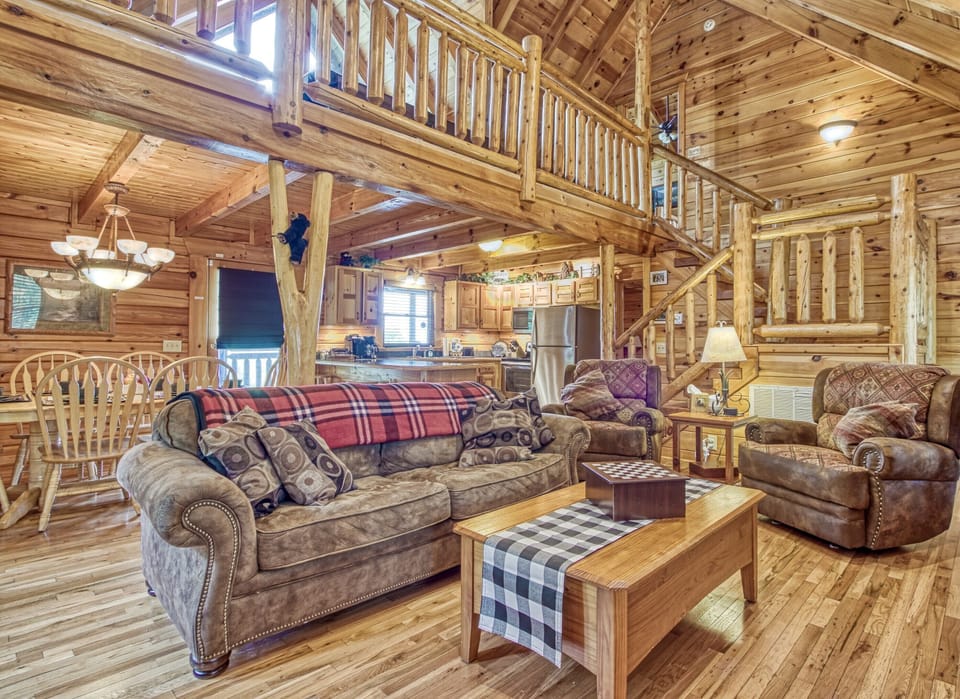 Living room with pull out couch