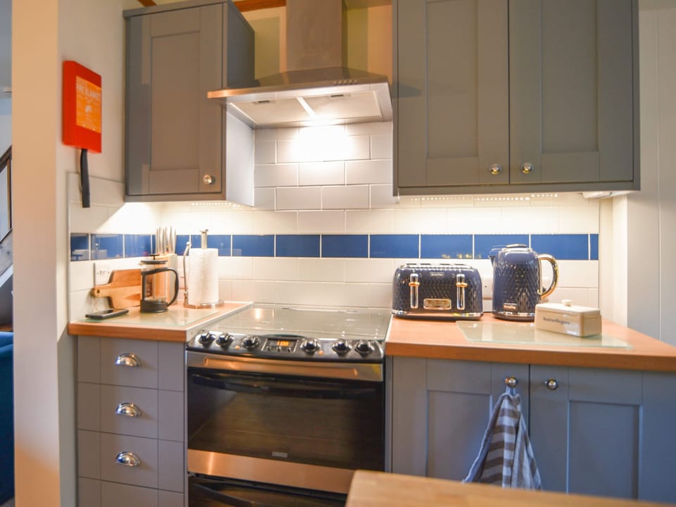 Fridge, dishwasher, electric kettle, toaster