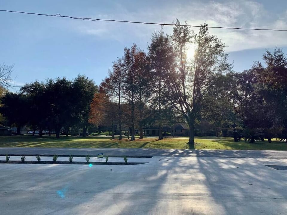 Front view of park area