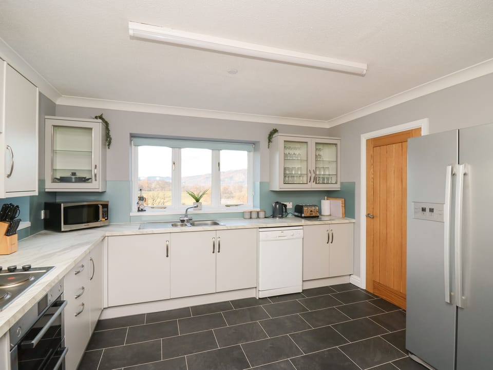 Fridge, dishwasher, electric kettle, toaster