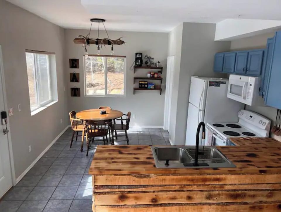 kitchen area.