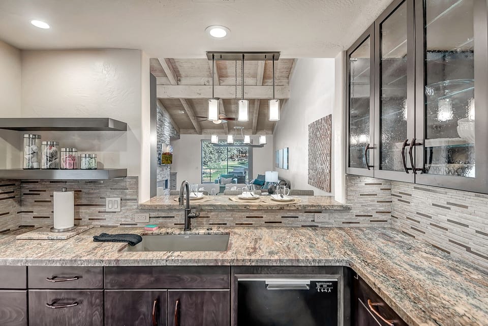 Kitchen Overlooking Dining Area