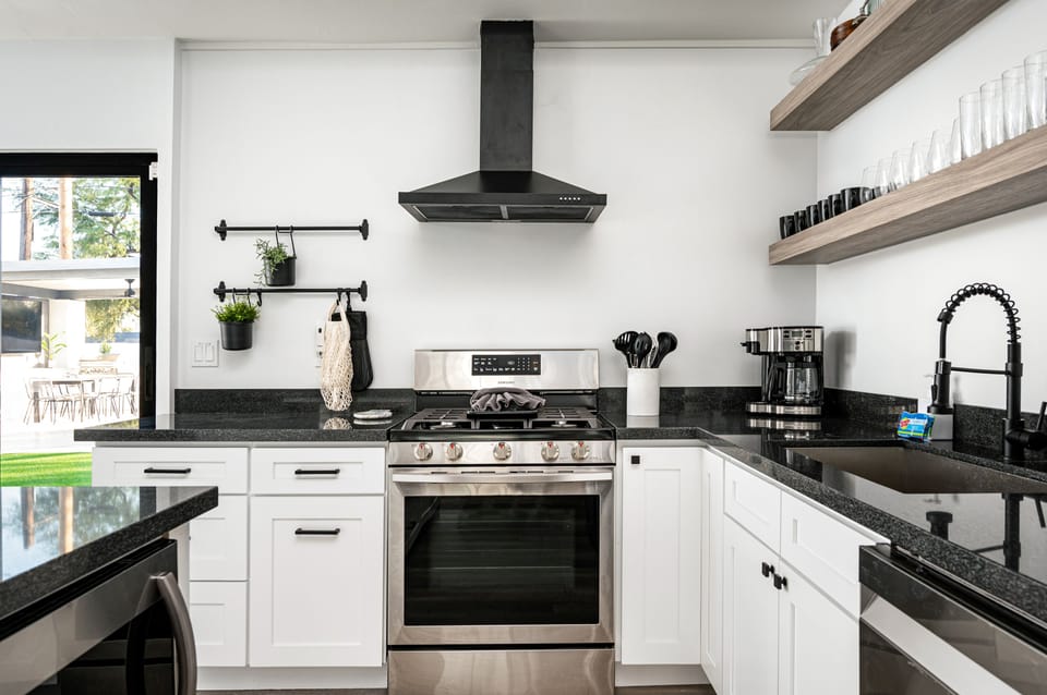 Stainless steel appliances.