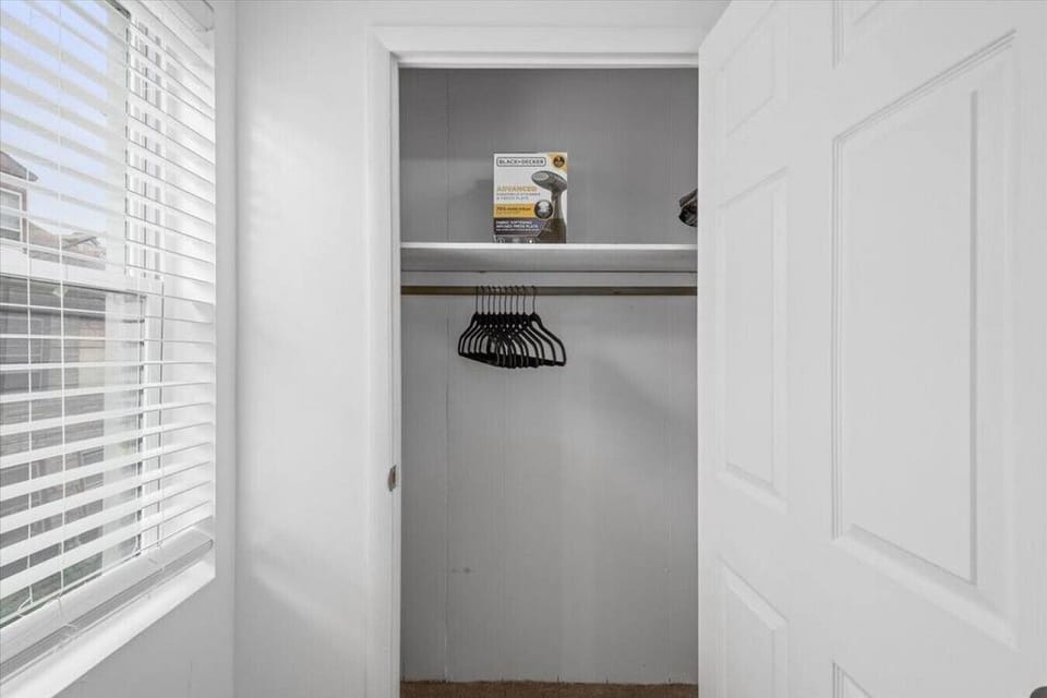 Bedroom closet space for extended visits