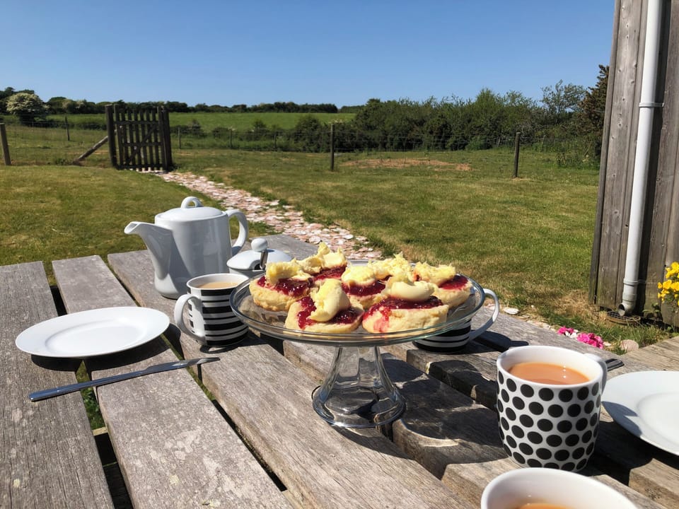Enjoy afternoon tea watching the wildlife and sun starting to set.