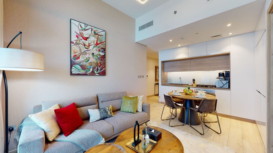 Classic Apartment | Living area | 55-inch flat-screen TV with cable channels, TV, Netflix