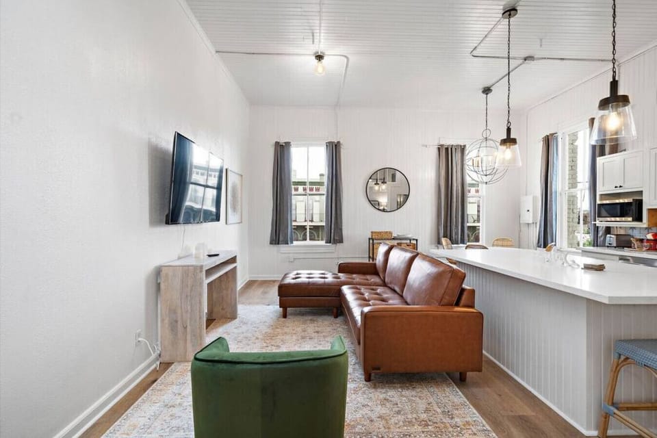 Curl up with a good book in the inviting living room