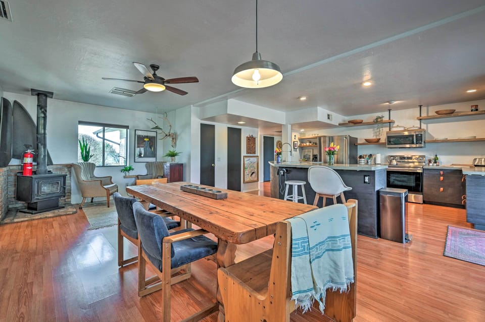 Dining Area | Full Kitchen | Pet Friendly w/ Fee
