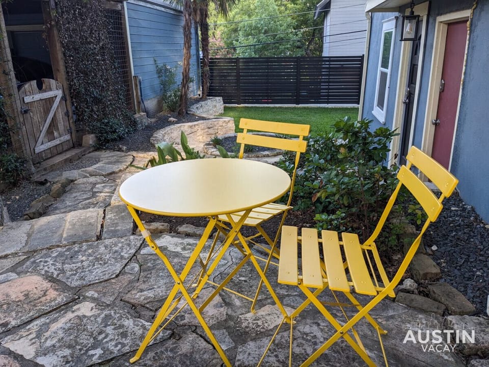 Enjoy your morning coffee or evening glass of wine outside at this bistro set!