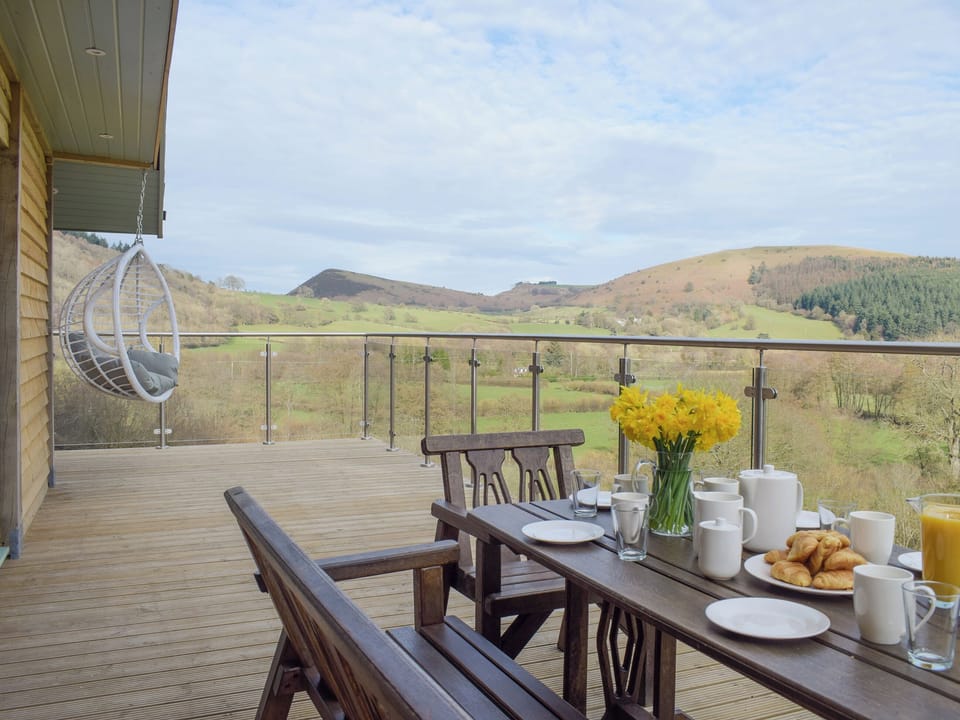 Balcony | Red Kite Lodge - Acre Luxury Lodges, Stanner, near Kington
