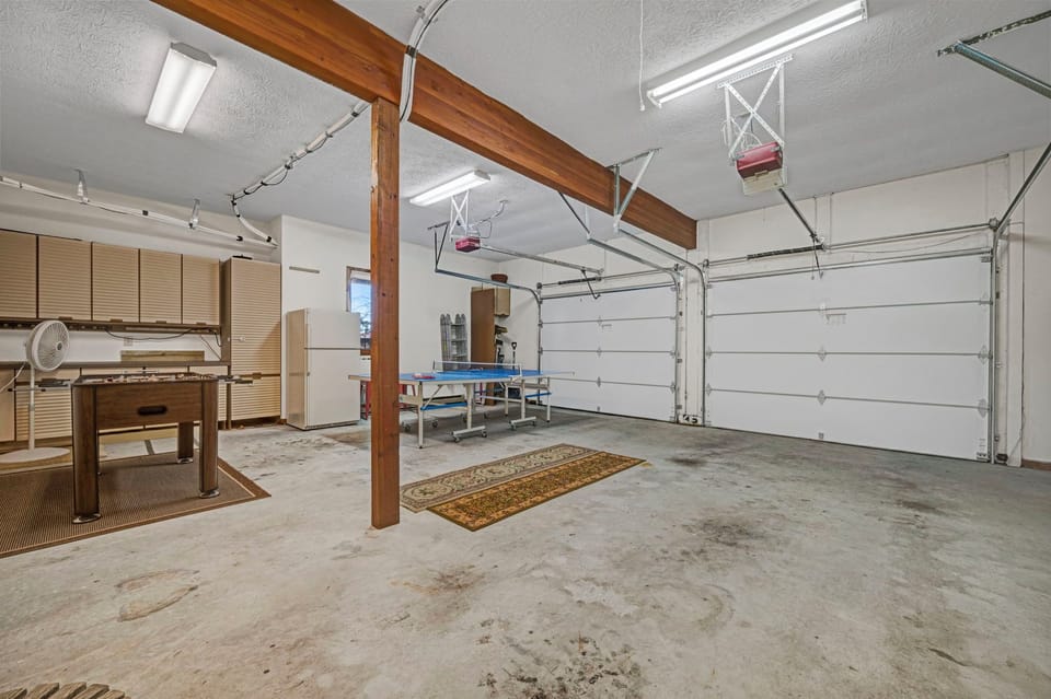 Garage with Foosball and Ping Pong Table