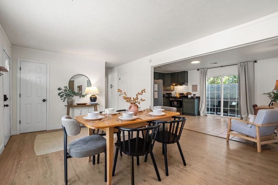 Take a seat at the big table while the morning light does its thing — you won't be rushing anywhere.