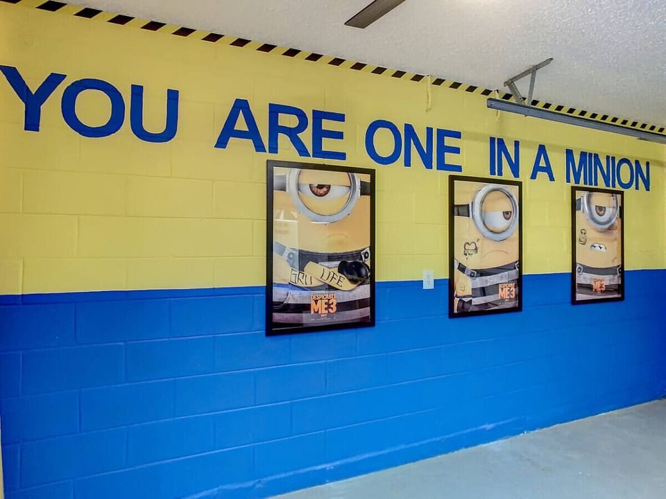 Check out this charming Minion-themed wall.