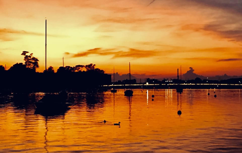 Sunset at Riverside Park just a block away!