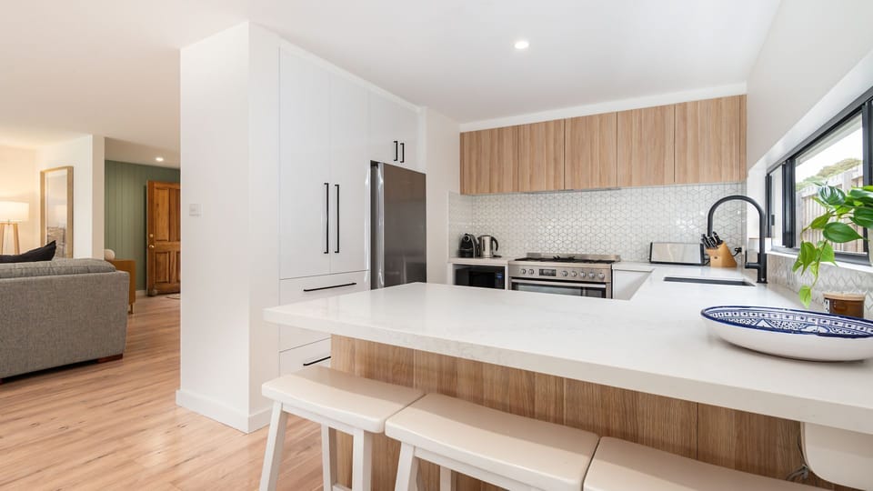 Open plan kitchen and living space