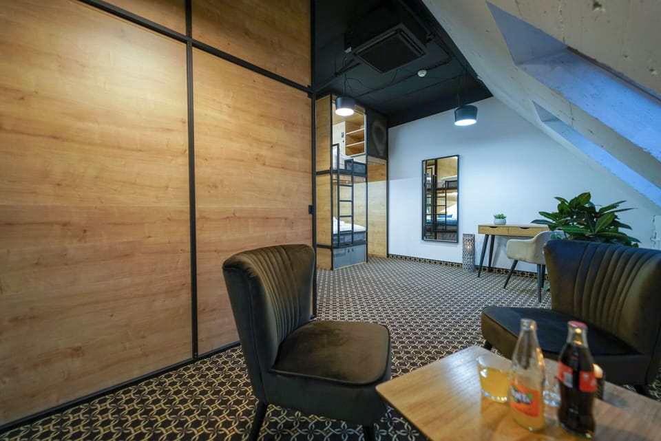 Classic 10-Bed Capsule Room | Desk, laptop workspace, iron/ironing board (on request), WiFi (free)