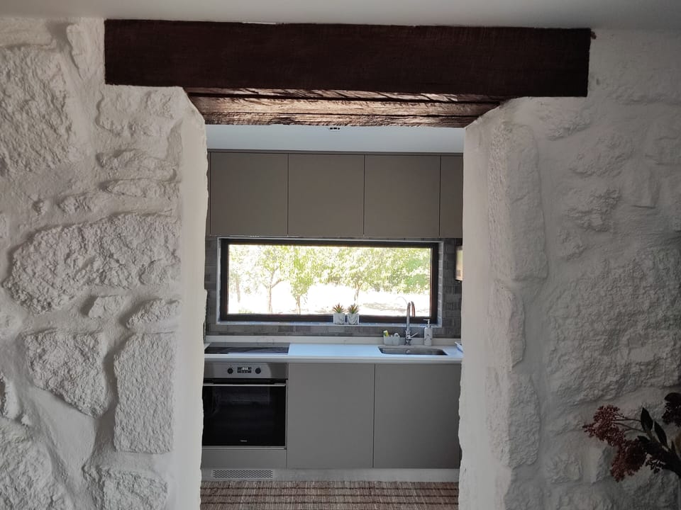 Panoramic House | Private kitchen | Fridge, microwave, oven, stovetop