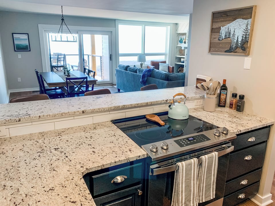 The views from the updated kitchen are spectacular!