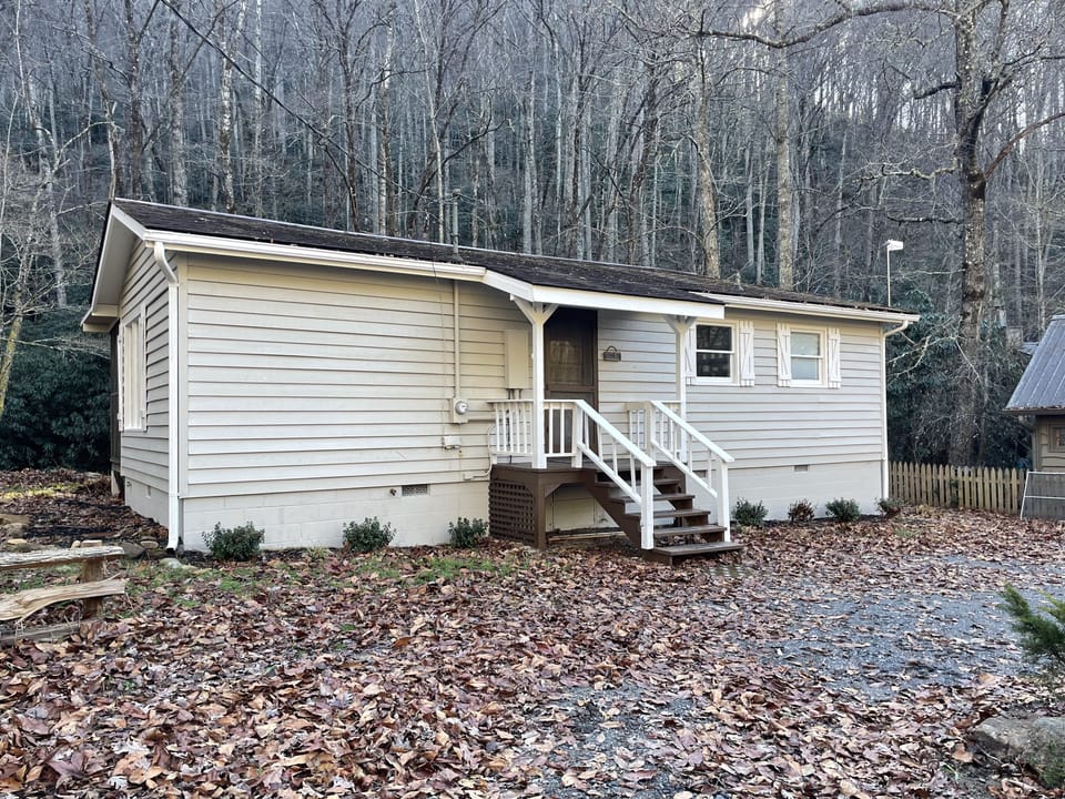 Exterior in Fall. 