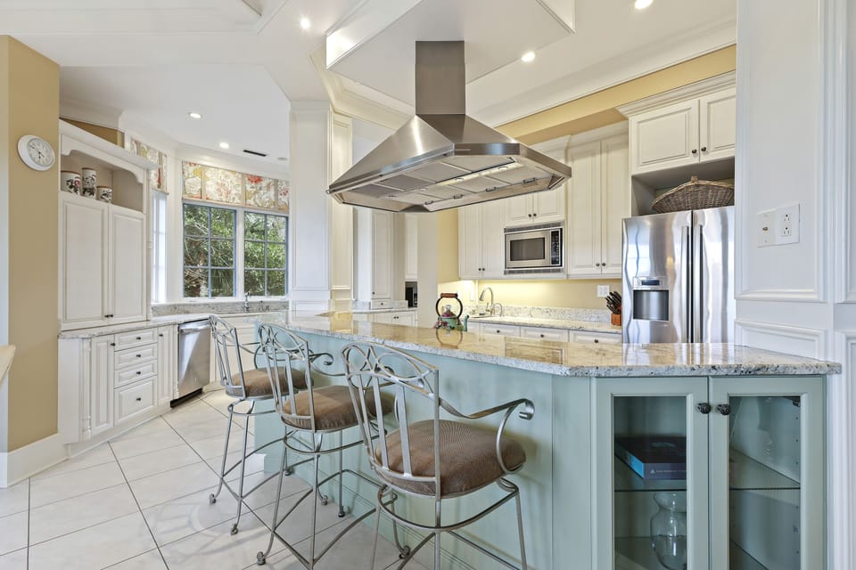 Gourmet kitchen.
