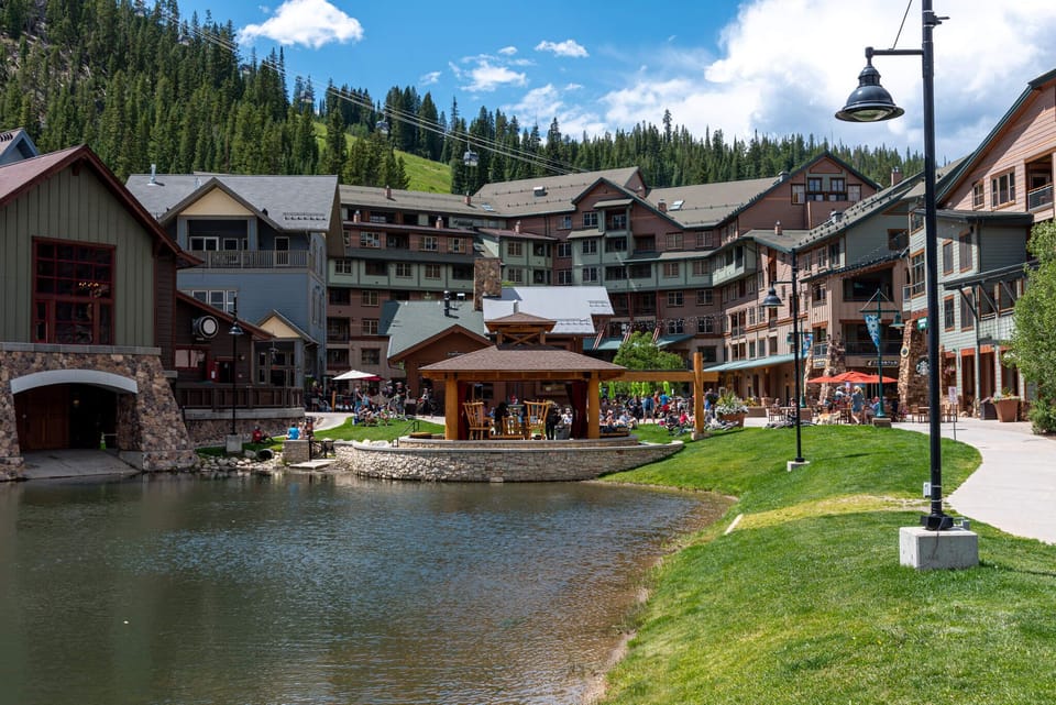 Waterfront and mountain views