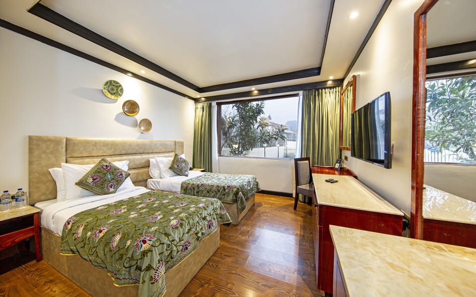 Premium Room - Zabarwan Mountain View | In-room safe, iron/ironing board (on request), WiFi (free), bed sheets