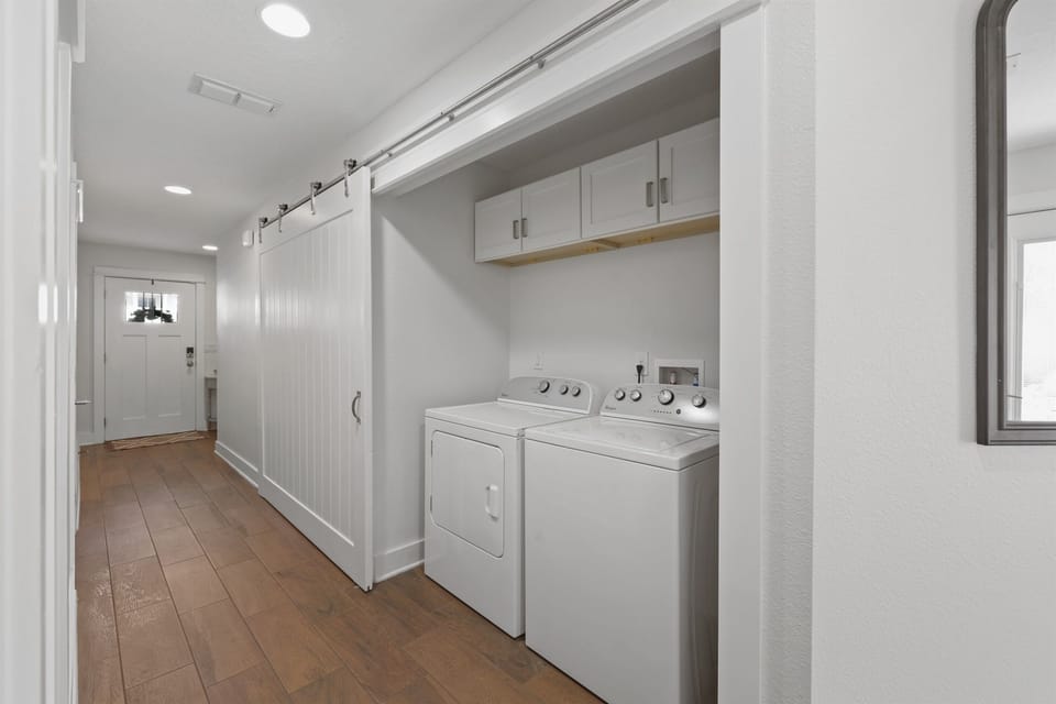 Washer and dryer available for your convenience during your stay. Perfect for refreshing beach towels and longer stays.