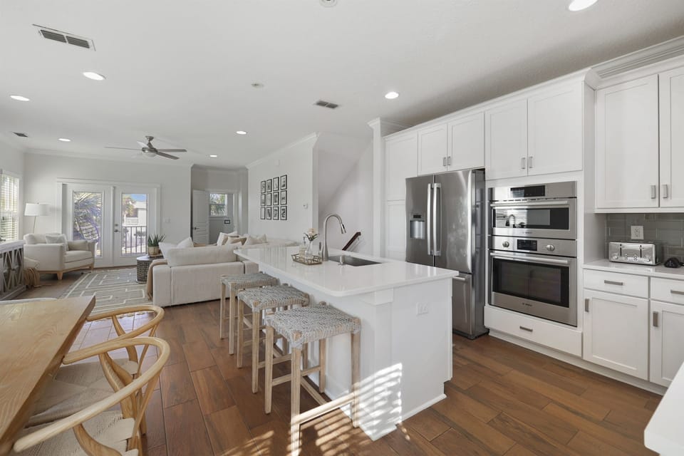 One of Oceanwalk Manor’s open-concept kitchens and living spaces designed for gathering.