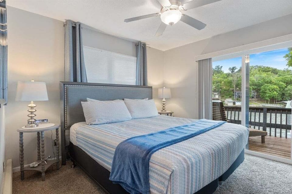 Main floor King bedroom with beautiful lake view
