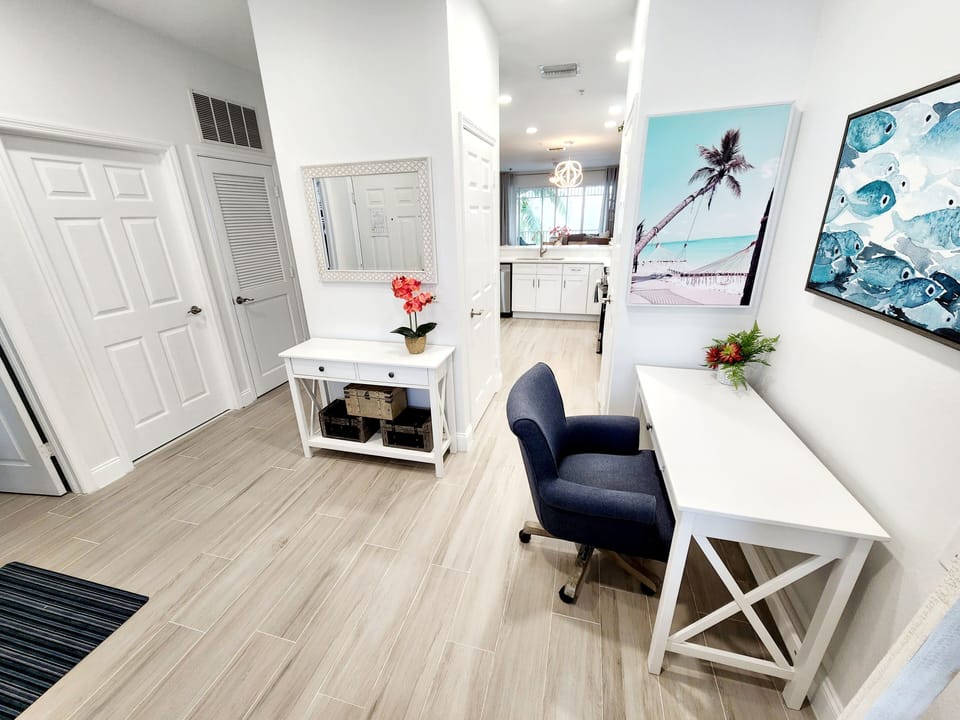 Office Foyer area with kitchen view