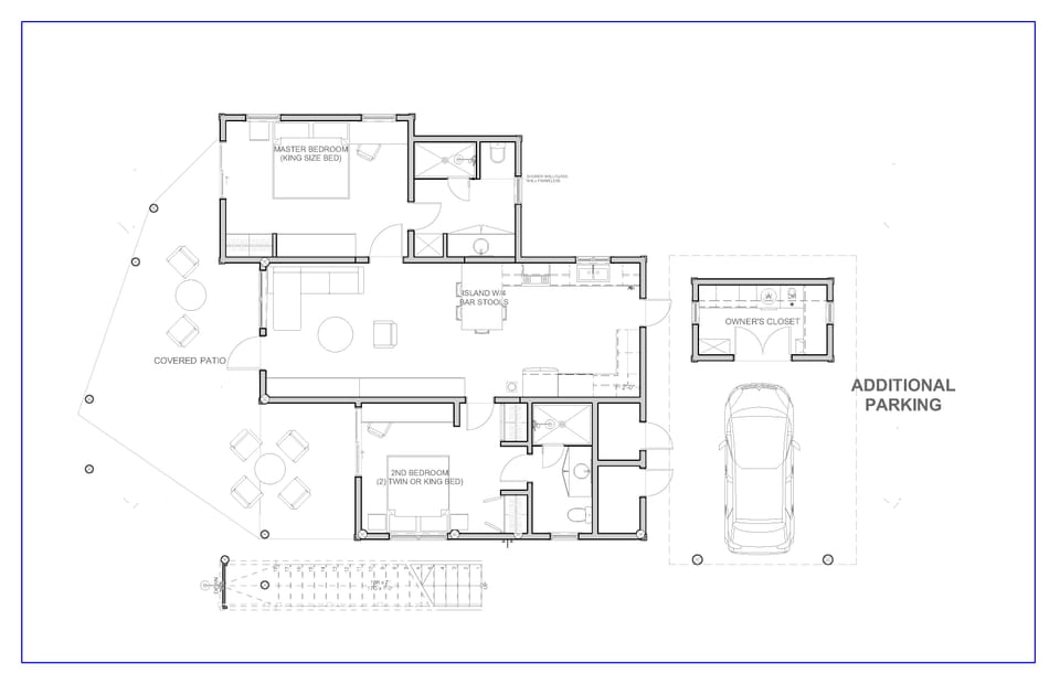 Floor Plan for the 1st Level /Beach Suite.