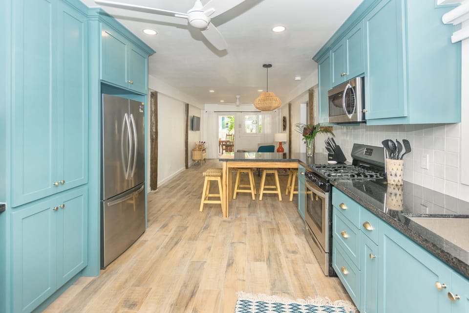 Open Living Space including full size kitchen 