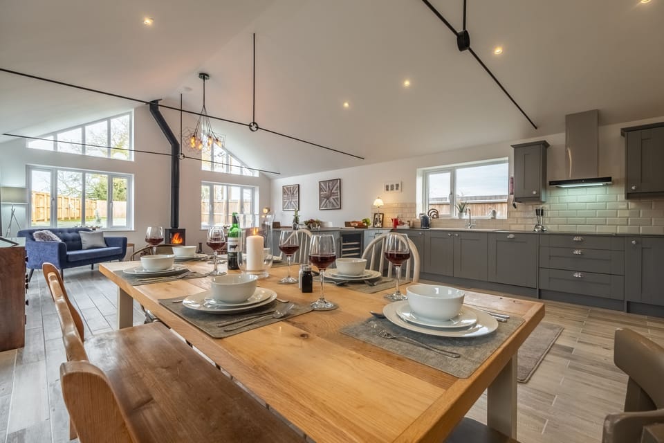 The open-plan living area