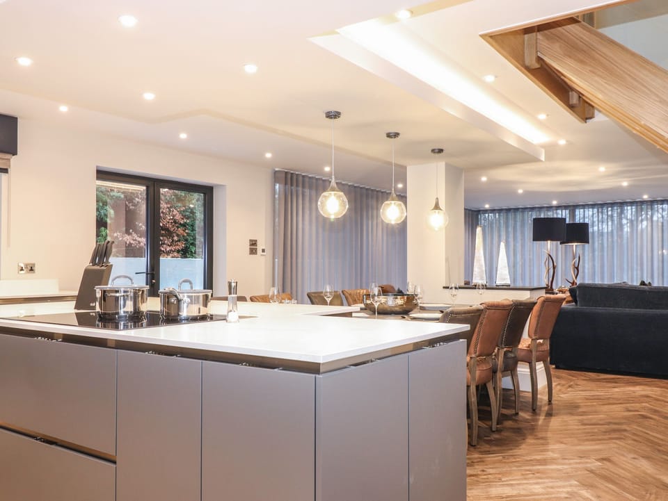 Fridge, dishwasher, electric kettle, toaster