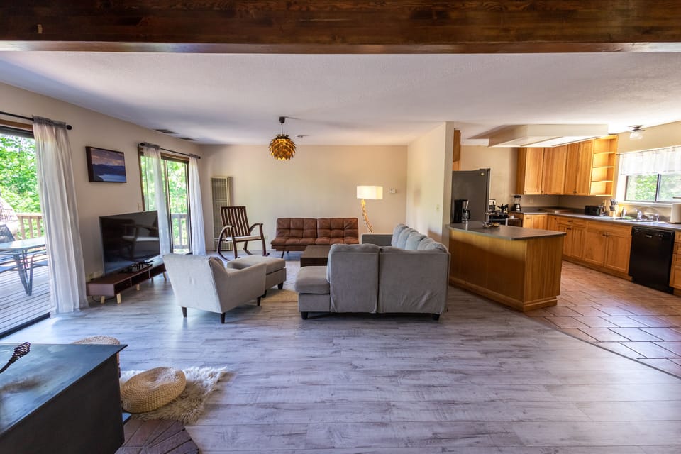Living room with smart TV