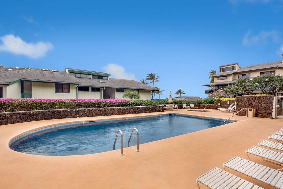 Saltwater pool.