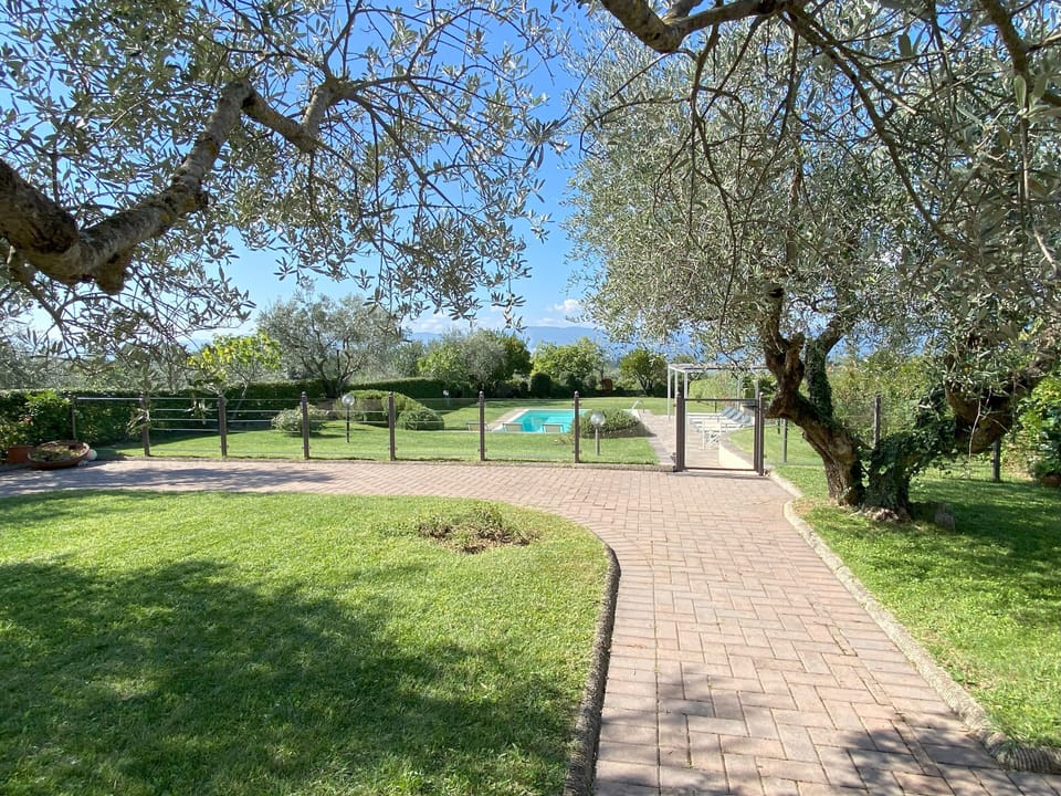 The garden: fenced pool