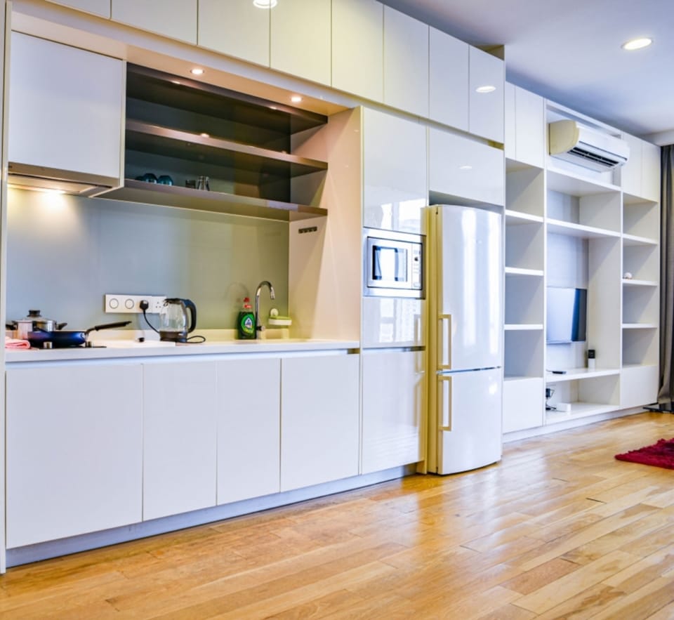 Fridge, microwave, oven, freezer