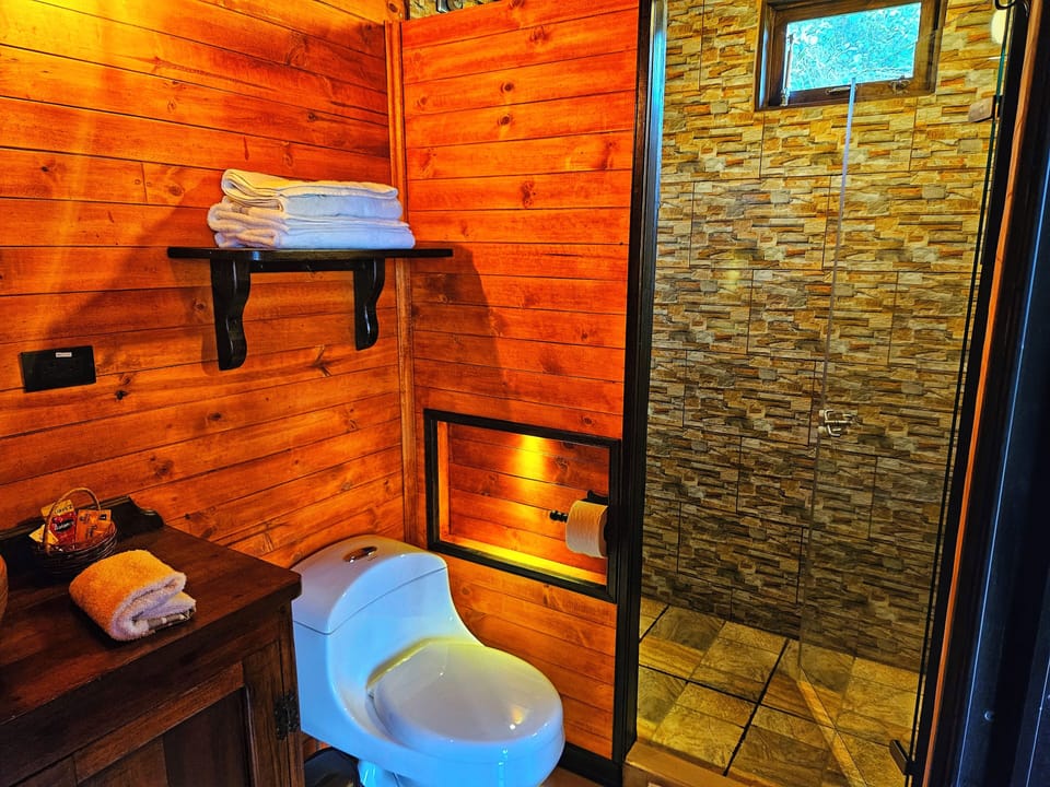 Deluxe Double Room | Bathroom | Separate tub and shower, jetted tub, rainfall showerhead