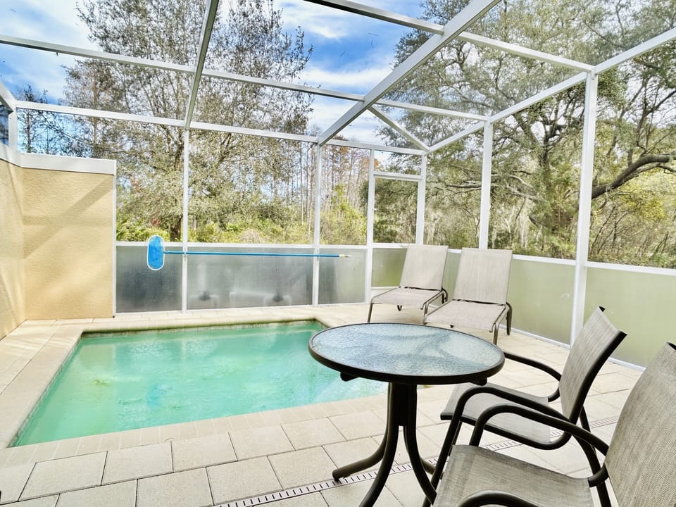 Amazing private pool area to cool off in the Florida heat.
