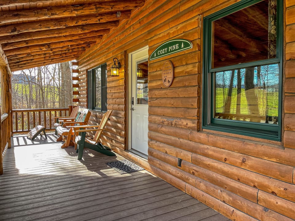 Cozy Pine front porch.