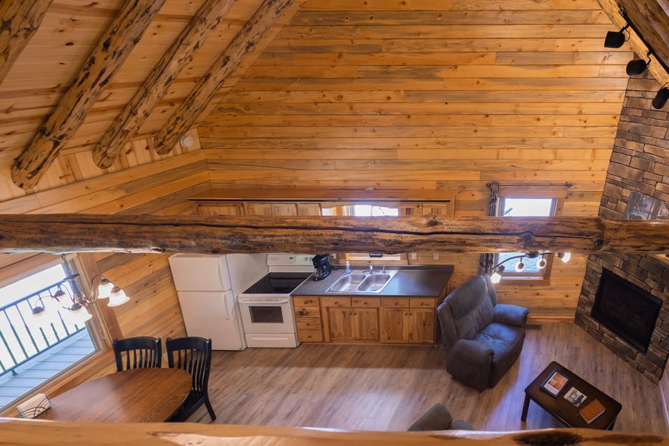 View down from the loft bedroom