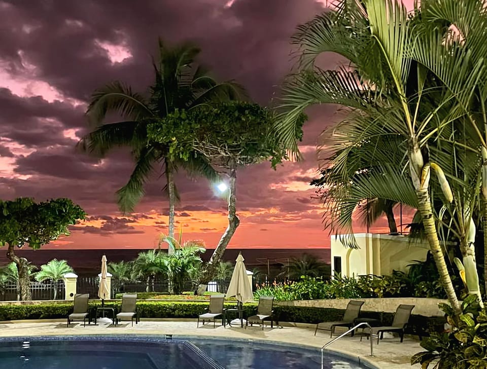 Enjoy the magnificent sunsets by the pool