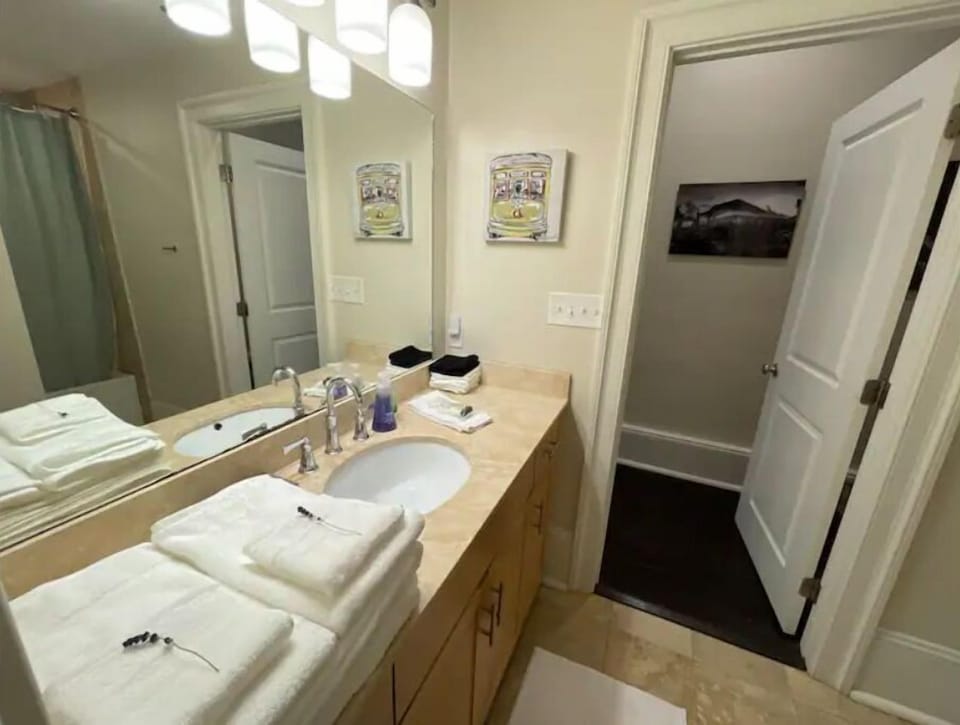 Spacious bathroom with a large vanity