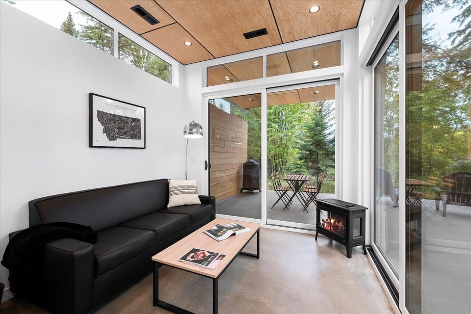 Living area with sofa bed