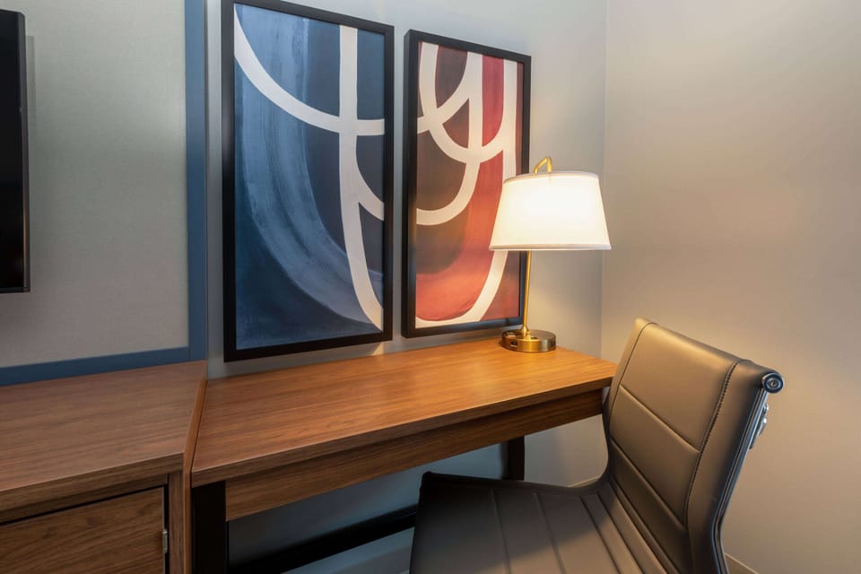 Desk, laptop workspace, soundproofing, iron/ironing board